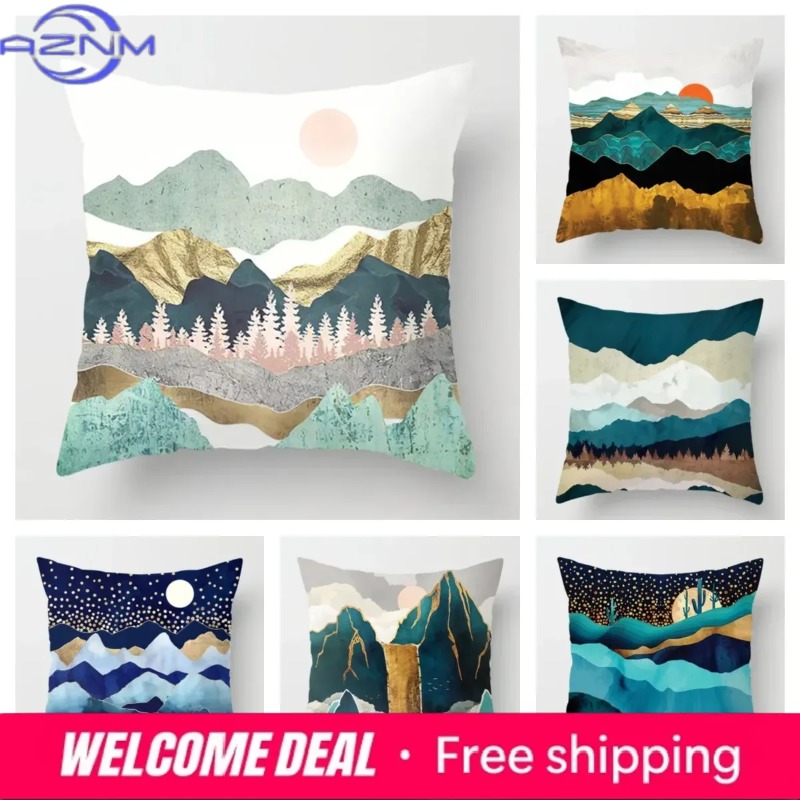 Sunrise Home Textiles & Apparel - Funda de almohada con pintura metálica