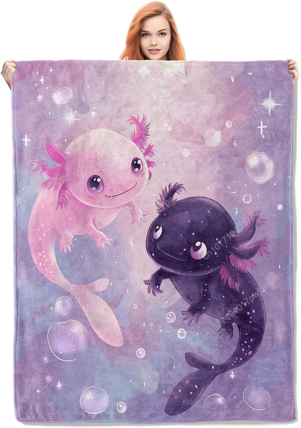Home Textiles & Decorations - Manta Axolotl, lindas mantas de franela