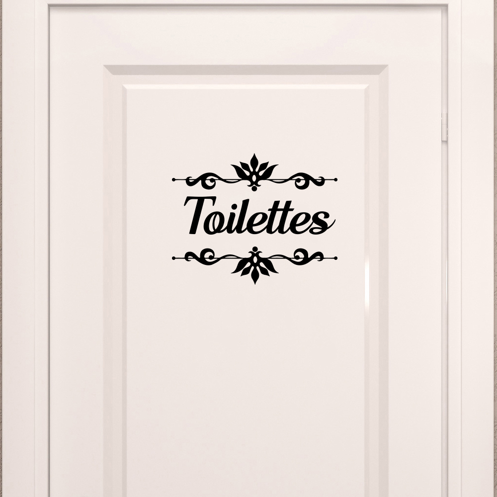 Home Textiles France - Toilettes franceses con flor pegatina para