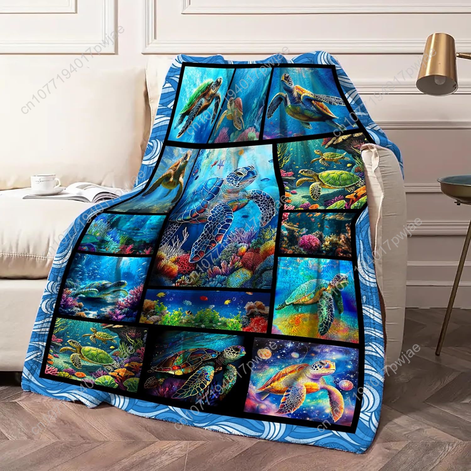 Manta de franela de tortuga ma - Home Textiles & Decorations reseña y precio