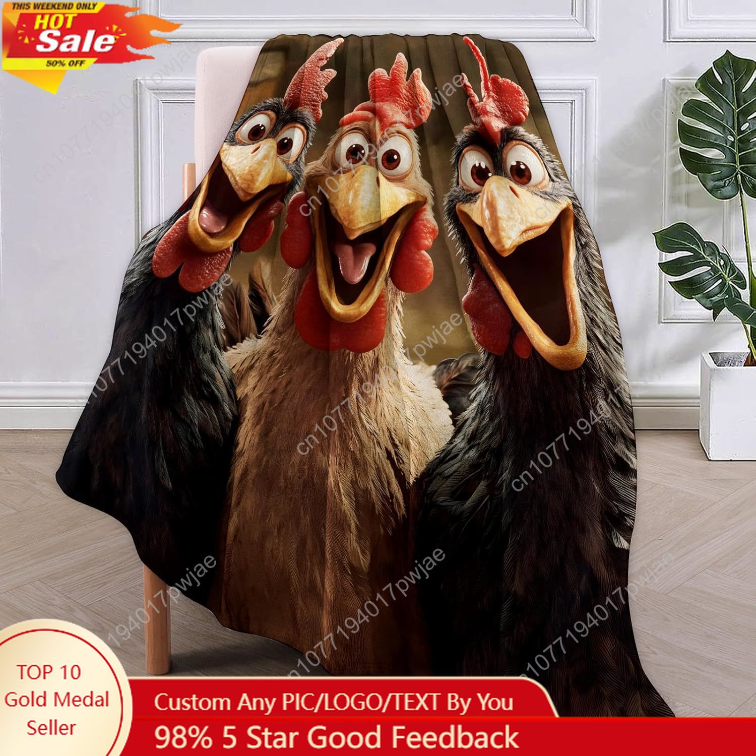 Manta de pollos, regalos para  - Home Textiles & Decorations reseña y precio