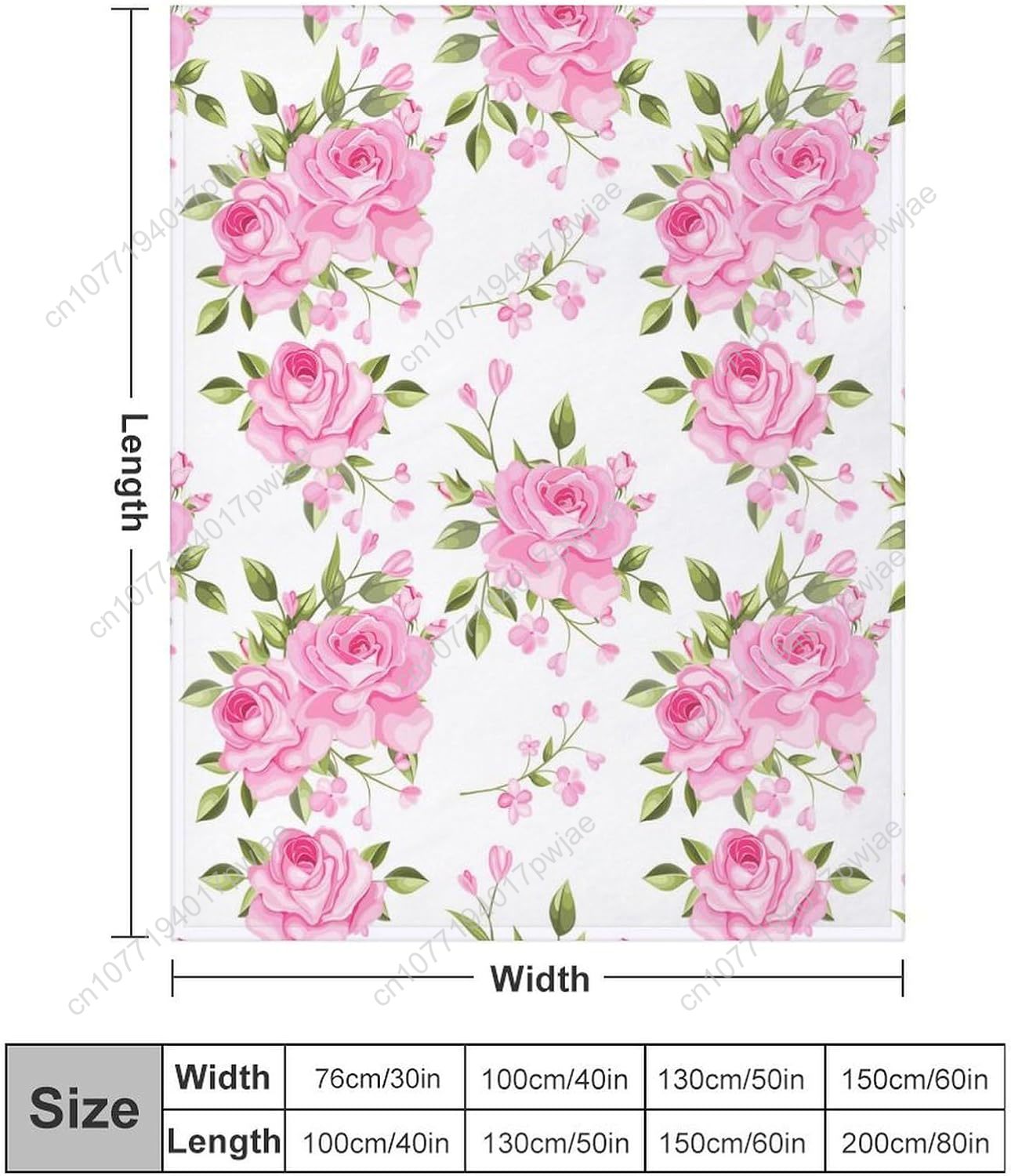 Manta de flores rosas, decorac - Home Textiles & Decorations reseña y precio